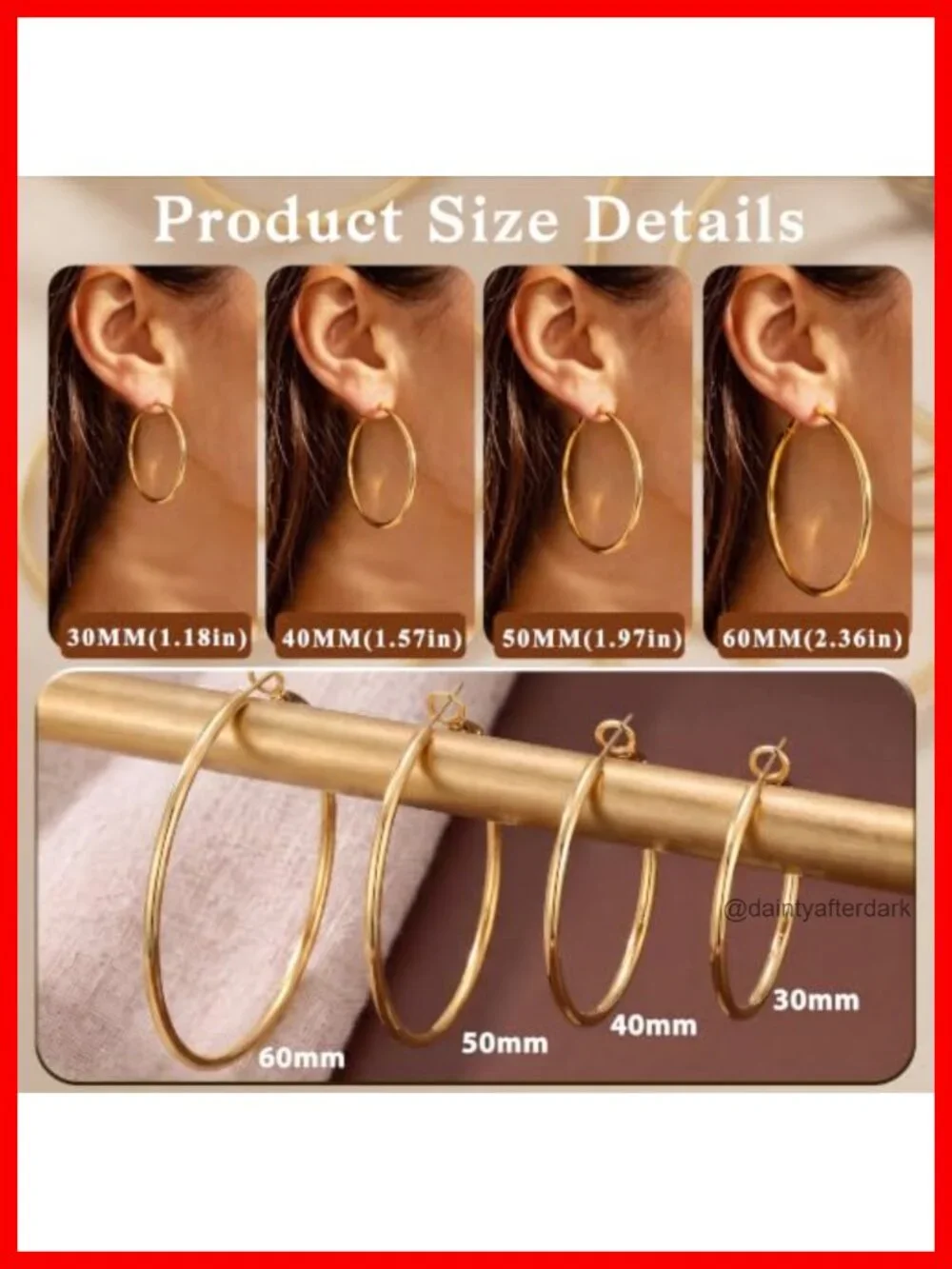 2MM Thin Gold Hoop Earrings for Women Hypoallergenic Lightweight